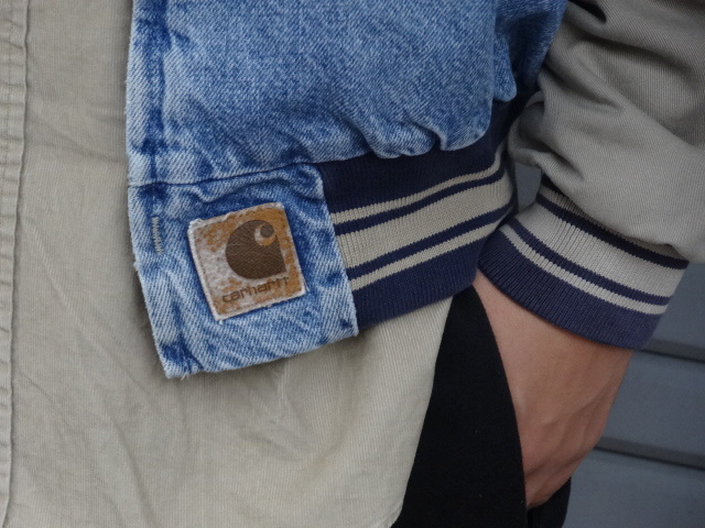 CARHARTT DENIM VARSITY JACKET STYLE : 岡山 古着 セレクト CARHARTT DENIM VARSITY JACKET STYLE : 岡山 古着 セレクト