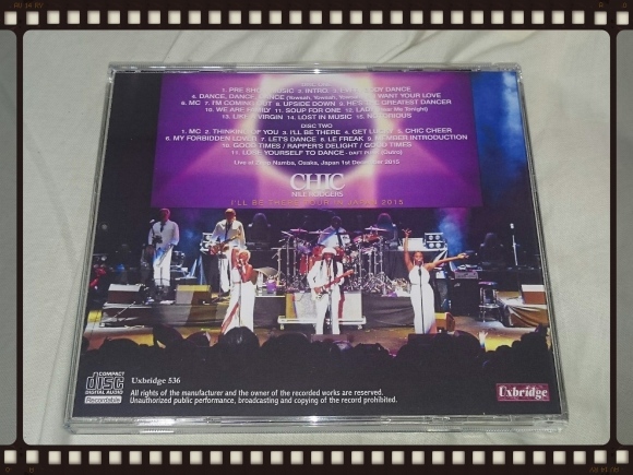CHIC featuring NILE RODGERS / I\'LL BE THERE IN OSAKA 2015_b0042308_22454403.jpg