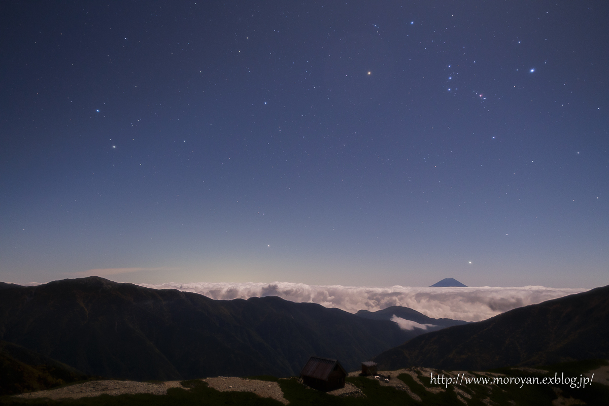 小河内岳の夜 Moroyanのドタバタ夜景日記