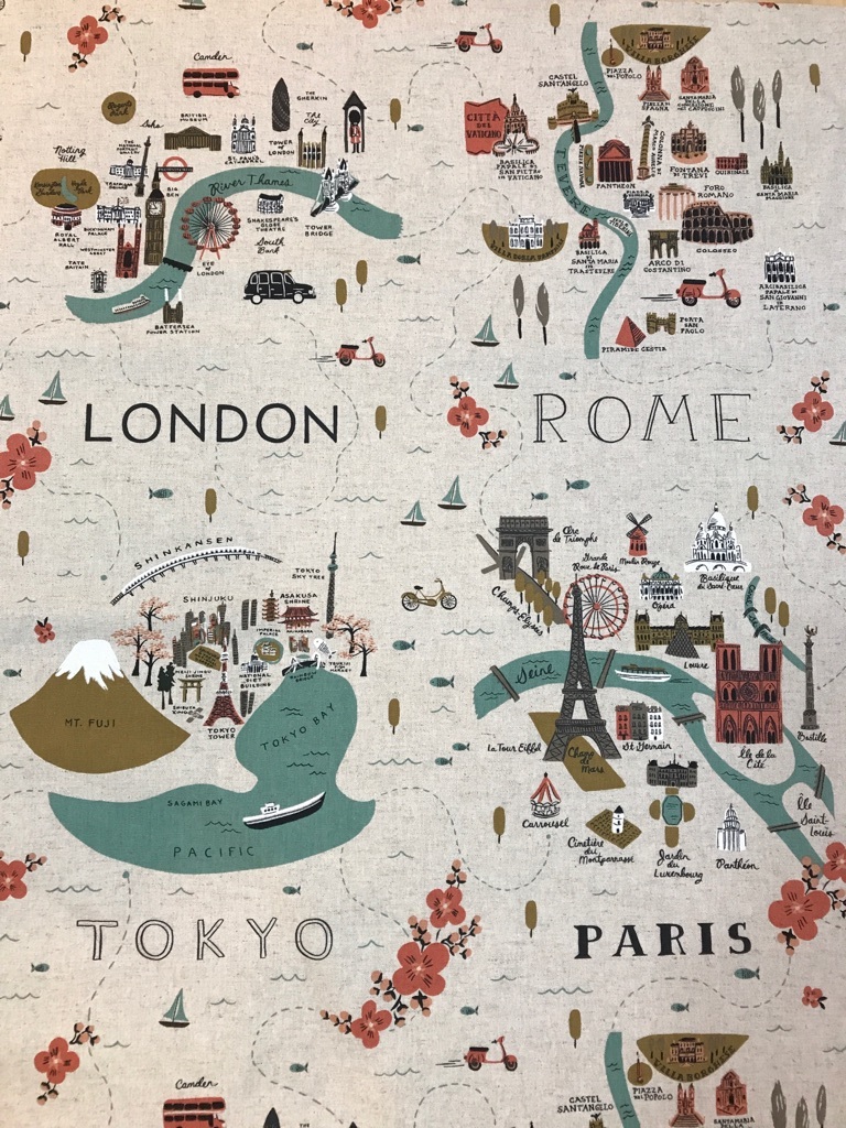 お洒落な地図柄 入荷しました 砂川直子の Sweet Flap お洒落な地図柄 入荷しました 砂川直子の Sweet Flap