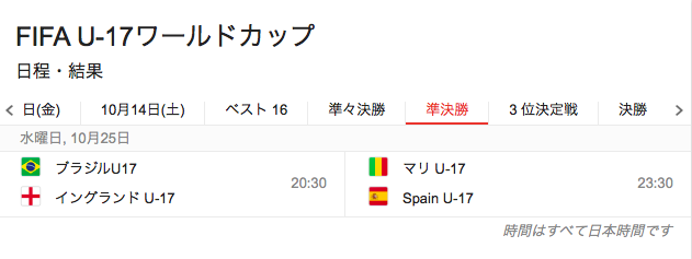 FIFA U17 W杯準々決勝残り！：独ブ対決はブラジル大逆転、西イラン対決はスペイン圧勝！_a0348309_1123263.png