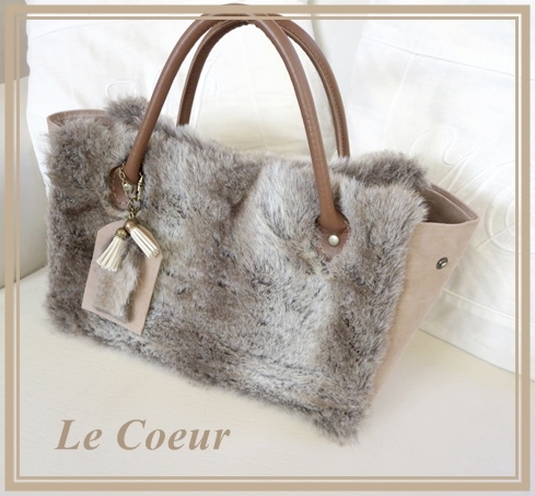 自宅レッスン 四角い底のバスケット ファーリボンのBAG ファーBAG_f0305451_21301289.jpg