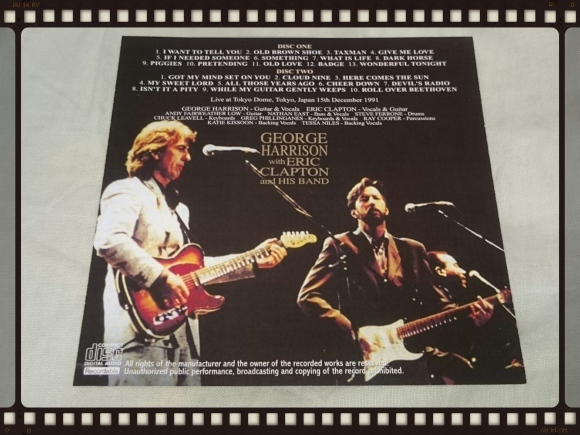 GEORGE HARRISON with ERIC CLAPTON and HIS BAND / FRONT ROW 12.15.1991_b0042308_01255742.jpg