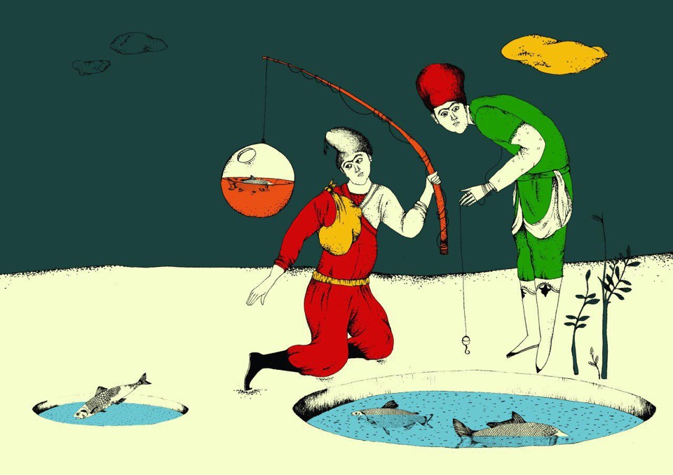 イランのイラストレーター、ヌーシーン・サファーフーの絵本原画展_c0192615_1154185.jpg