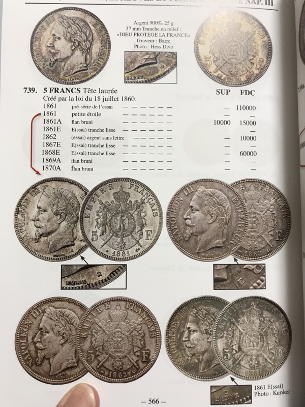 10月25日ナポレオン3世有冠5フランエセー⭐️発売⭐️_d0357629_09221813.jpg