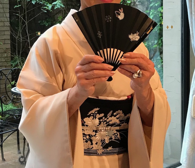 9周年・水色御召+雪輪の帯・かざり錦着物+御所解帯_f0181251_19111674.jpg