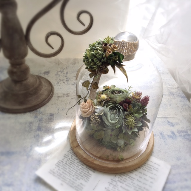 ガラスドームアレンジ 花雑貨店 Breath Garden Kiko S Diary ガラスドームアレンジ 花雑貨店 Breath Garden Kiko S Diary