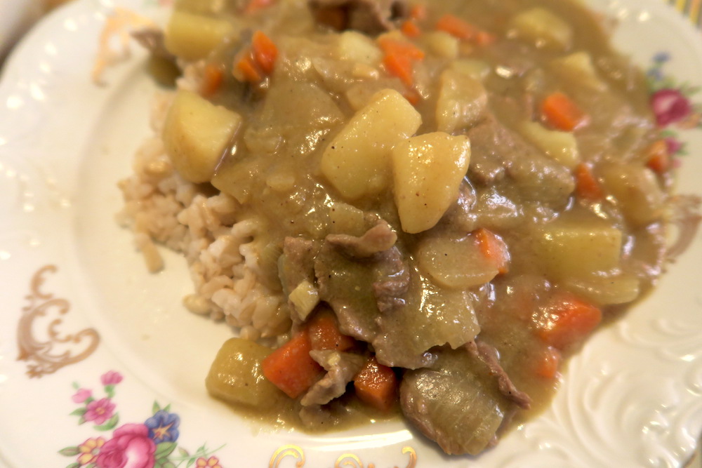 合体カレーとスペッツァティーノ、夕食は和伊混合_f0234936_6471685.jpg