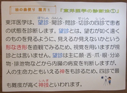 東洋医学の診断法①_f0354314_19470088.jpg