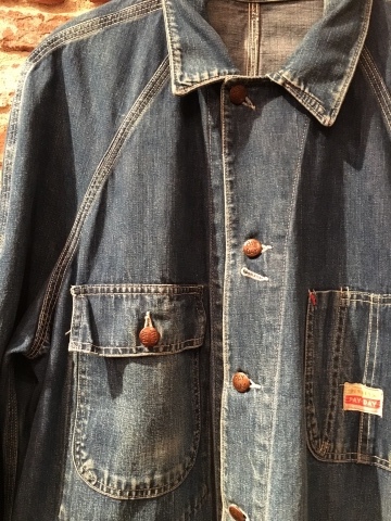 1950s \" PENNEY\'S PAY-DAY \" VINTAGE -raglan sleeve- DENIM COVER ALL ._d0172088_19581243.jpg