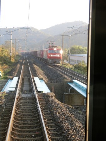 藤田八束の鉄道写真＠東北の鉄道写真、青い森鉄道の貨物列車金太郎・・・下北半島列車の旅、下北駅_d0181492_21483502.jpg