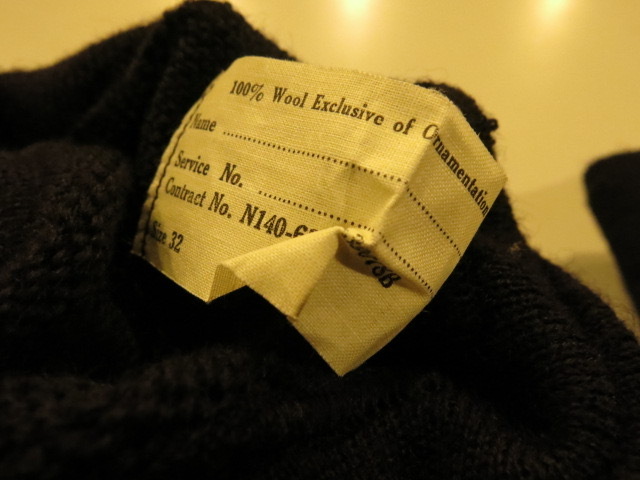 \"1960\'S DEAD STOCK USN MOCK NECK KNIT/1950\'S ROYAL NAVY KNIT\"ってこんなこと。_c0140560_17552979.jpg
