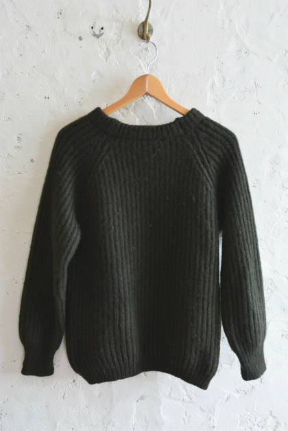 Aran sweater & fisherman knit over-dyed dark green/wine red_f0226051_13401619.jpg
