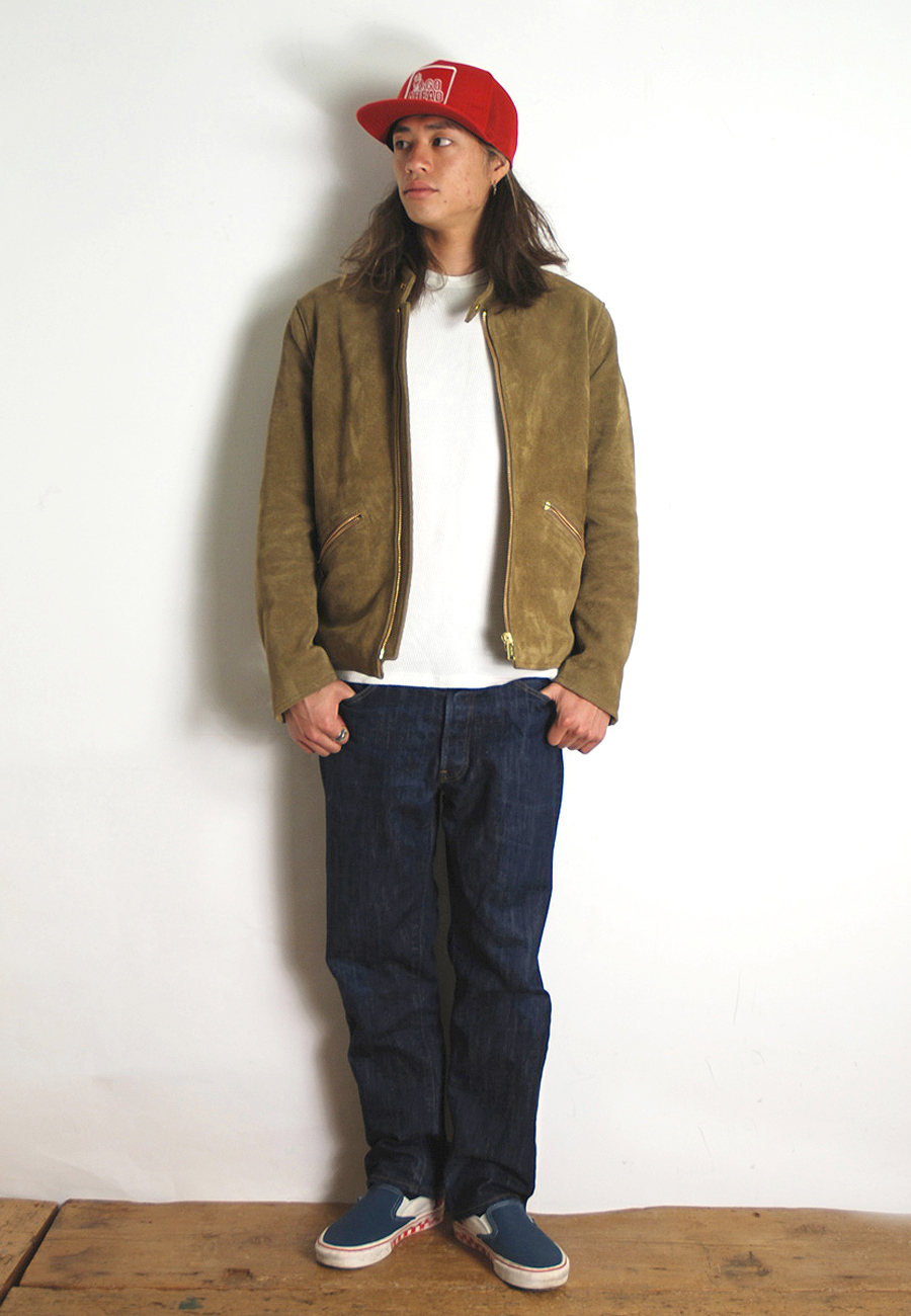 【DELIVERY】 STANDARD CALIFORNIA - Suede Single Riders Jacket_a0076701_13025195.jpg