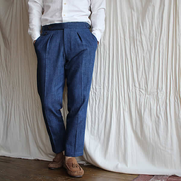 作ってみた。『linen×cotton vintage fade denim trousers』_c0181543_17515619.jpg