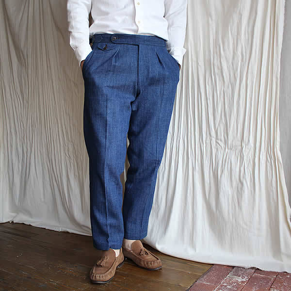 作ってみた。『linen×cotton vintage fade denim trousers』_c0181543_18091306.jpg