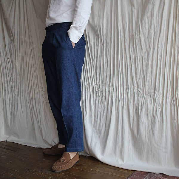 作ってみた。『linen×cotton vintage fade denim trousers』_c0181543_18091775.jpg