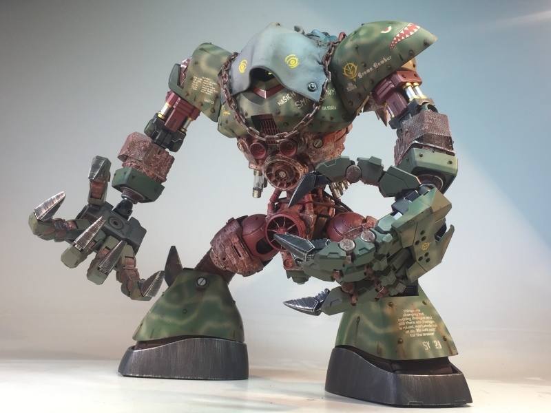 MG 1/100 MSM-03-1C ゴッグ CROCODILE 改造 戦場風 改修塗装完成
