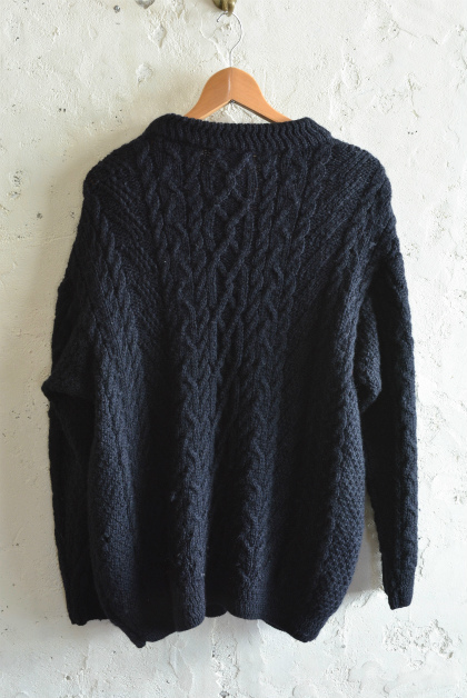 Aran sweater & fisherman knit over-dyed indigo color_f0226051_14452848.jpg