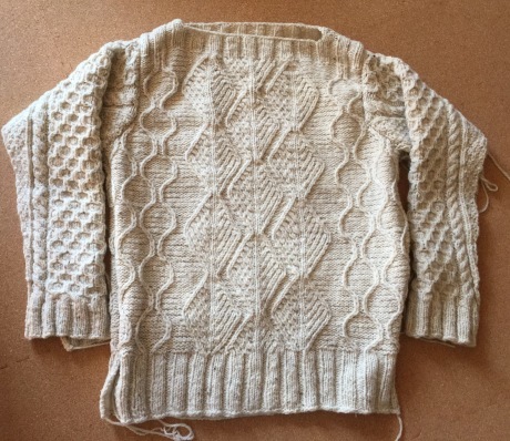 いろんな四角のアランセーター | knitlog