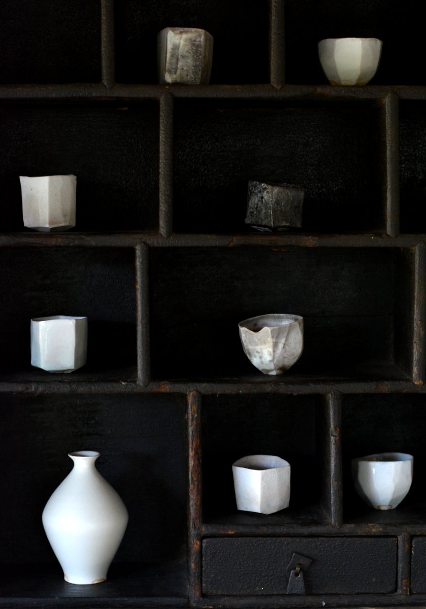 「田淵太郎展 幽玄白磁」酒器_d0087761_015743.jpg