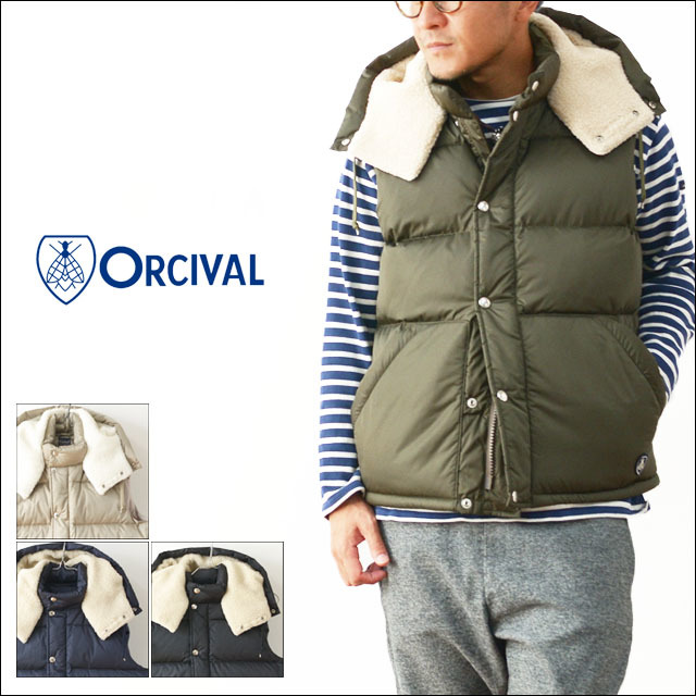 ORCIVAL[オーチバル・オーシバル] NYLON TAFFETA DOWN VEST M [RC-8807 TNN] ナイロンタフタダウンベスト・アウター・MEN\'S _f0051306_18105309.jpg