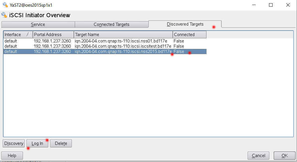 Open Enterprise Server 2015 OES2015sp1 で iSCSI NASのNSSマウント_a0056607_18020605.jpg
