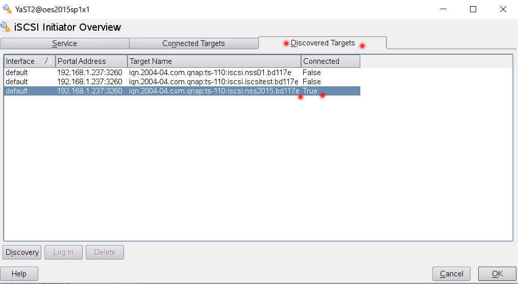 Open Enterprise Server 2015 OES2015sp1 で iSCSI NASのNSSマウント_a0056607_18024906.jpg