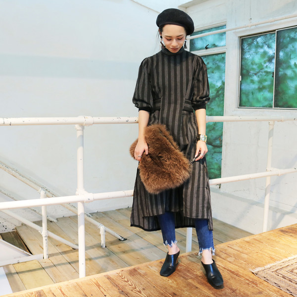 トゥデイフル TODAYFUL Stripe Jacquard Dress_e0076692_16193382.jpg