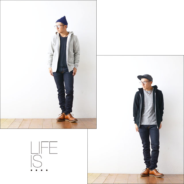 LIFE IS...[ライフ イズ] ROUND POCKET HOODIE [FC-S001]ラウンドポケットフーディ・フルジップパーカー MEN\'S_f0051306_16581594.jpg