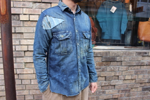 ANACHRONORM \"DAMAGED DENIM WORK SHIRT\" ご紹介_f0191324_08084596.jpg