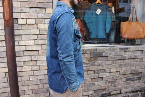 ANACHRONORM \"DAMAGED DENIM WORK SHIRT\" ご紹介_f0191324_08085954.jpg