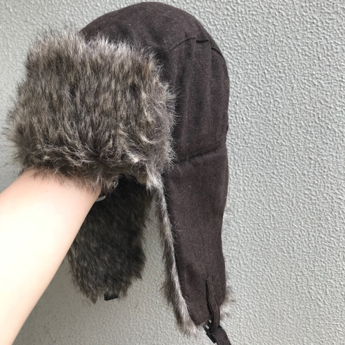 Fake Fur Hat & Wool Flight Cap_a0182112_12575303.jpg