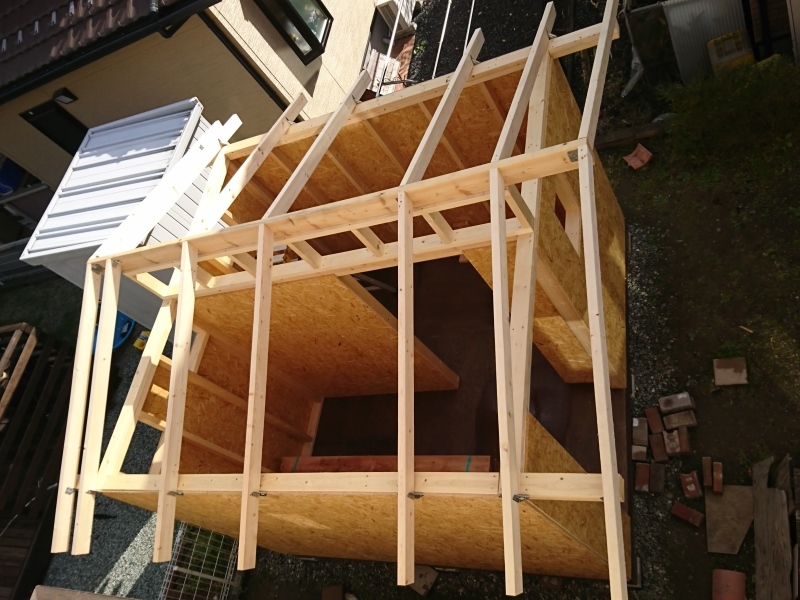 Diyで物置小屋を作る 屋根 構造編 すき と暮らす Diyで物置小屋を作る 屋根 構造編 すき と暮らす