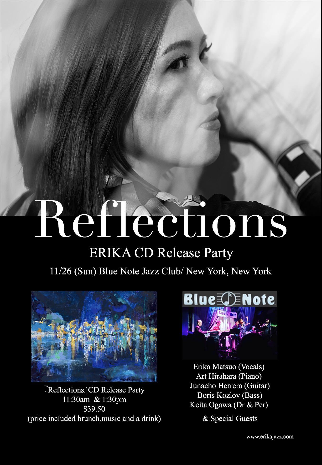 ERIKA New Album 『Reflections』CD Release Celebration at Blue Note New York _a0150139_06463523.jpg