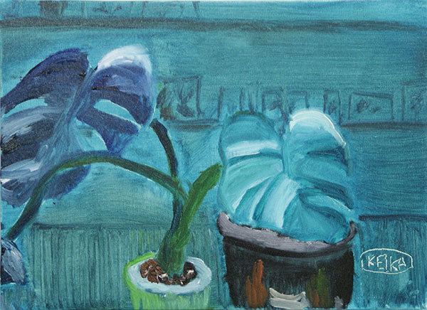 油絵「植物」 : 造形ジュニアこども絵画教室ブログ