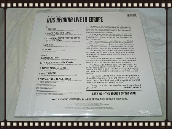 OTIS REDDING / LIVE IN EUROPE MONO アナログ盤_b0042308_23553581.jpg
