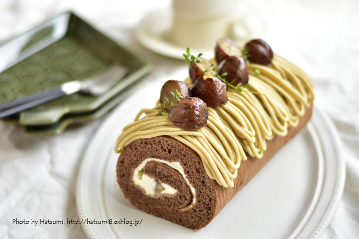 モンブランロール Honey Cafe