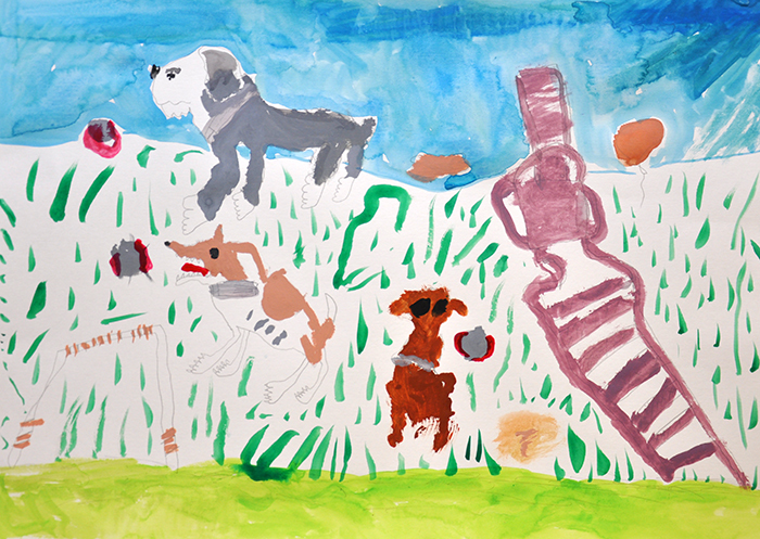 児童画クラス 犬を描こう!_b0212226_11033171.jpg