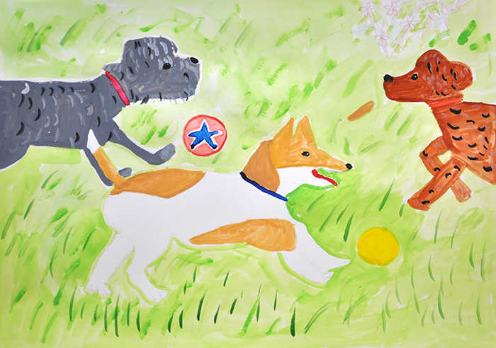 児童画クラス 犬を描こう!_b0212226_11043742.jpg