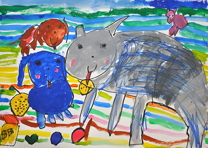 児童画クラス 犬を描こう！_b0212226_11053389.jpg
