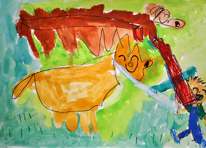 児童画クラス 犬を描こう！_b0212226_11061893.jpg