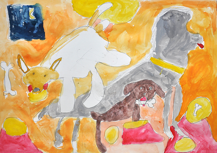 児童画クラス 犬を描こう!_b0212226_11064927.jpg