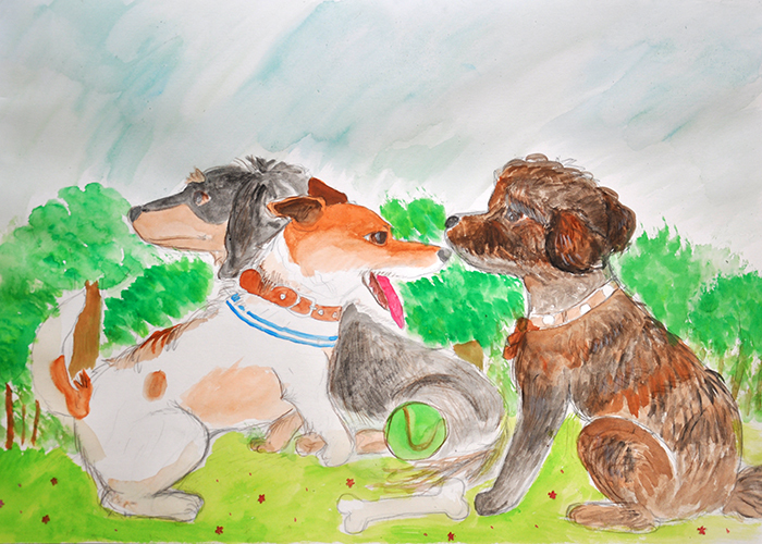 児童画クラス 犬を描こう！_b0212226_11072958.jpg