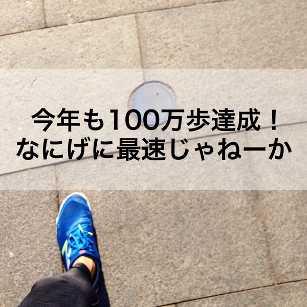 今年は87日目で100万歩を達成しました!_c0060143_21050137.jpg