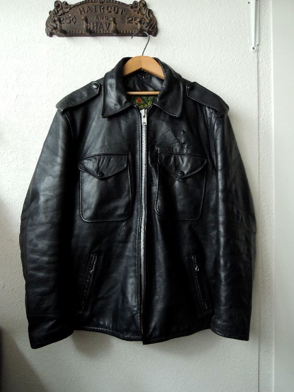 S DUR O JAK SINGLE LEATHER POLICEMAN JACKET  RECOMMEND