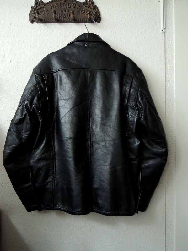70S DUR O JAK SINGLE LEATHER POLICEMAN JACKET--RECOMMEND