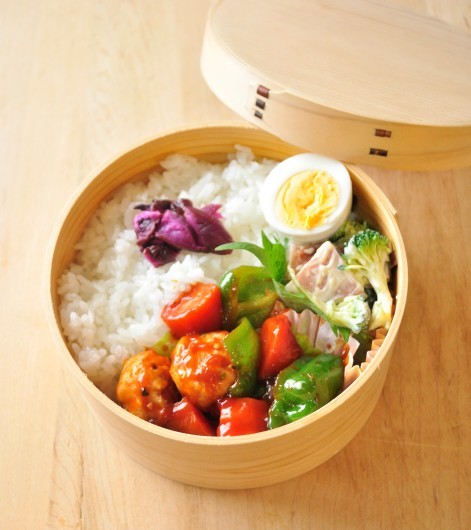 鶏団子あんかけ弁当_b0171098_11340363.jpg