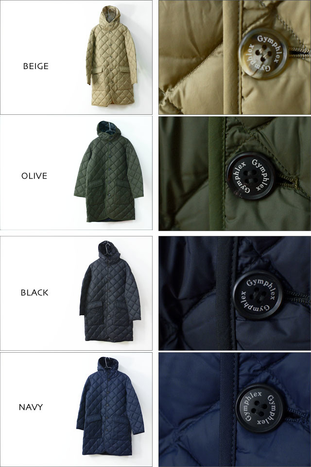 Gymphlex [ジムフレックス] HAND QUILT DOWN COAT[J-1264NOK]ハンド