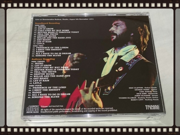 ERIC CLAPTON / OSAKA 1974 1ST NIGHT Soundboard Recording_b0042308_05371045.jpg